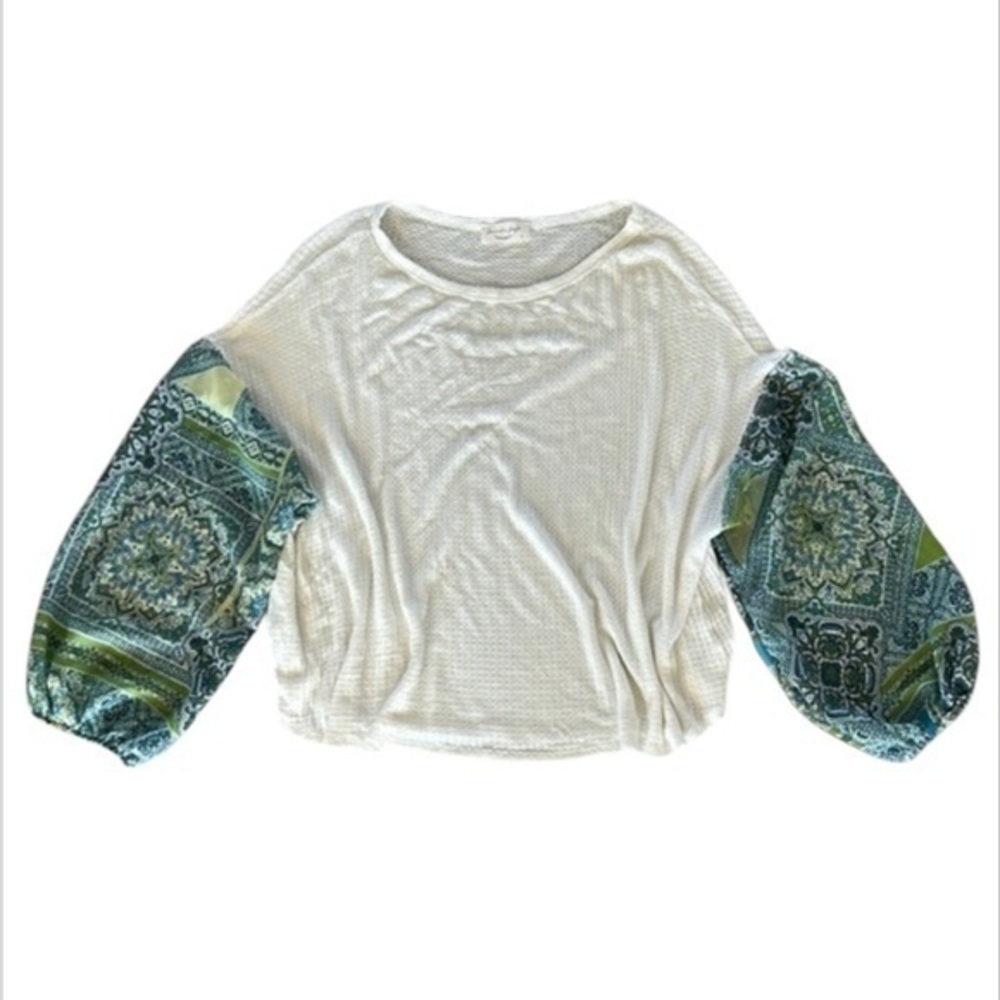 Lavender Field size small oversized thermal shirt